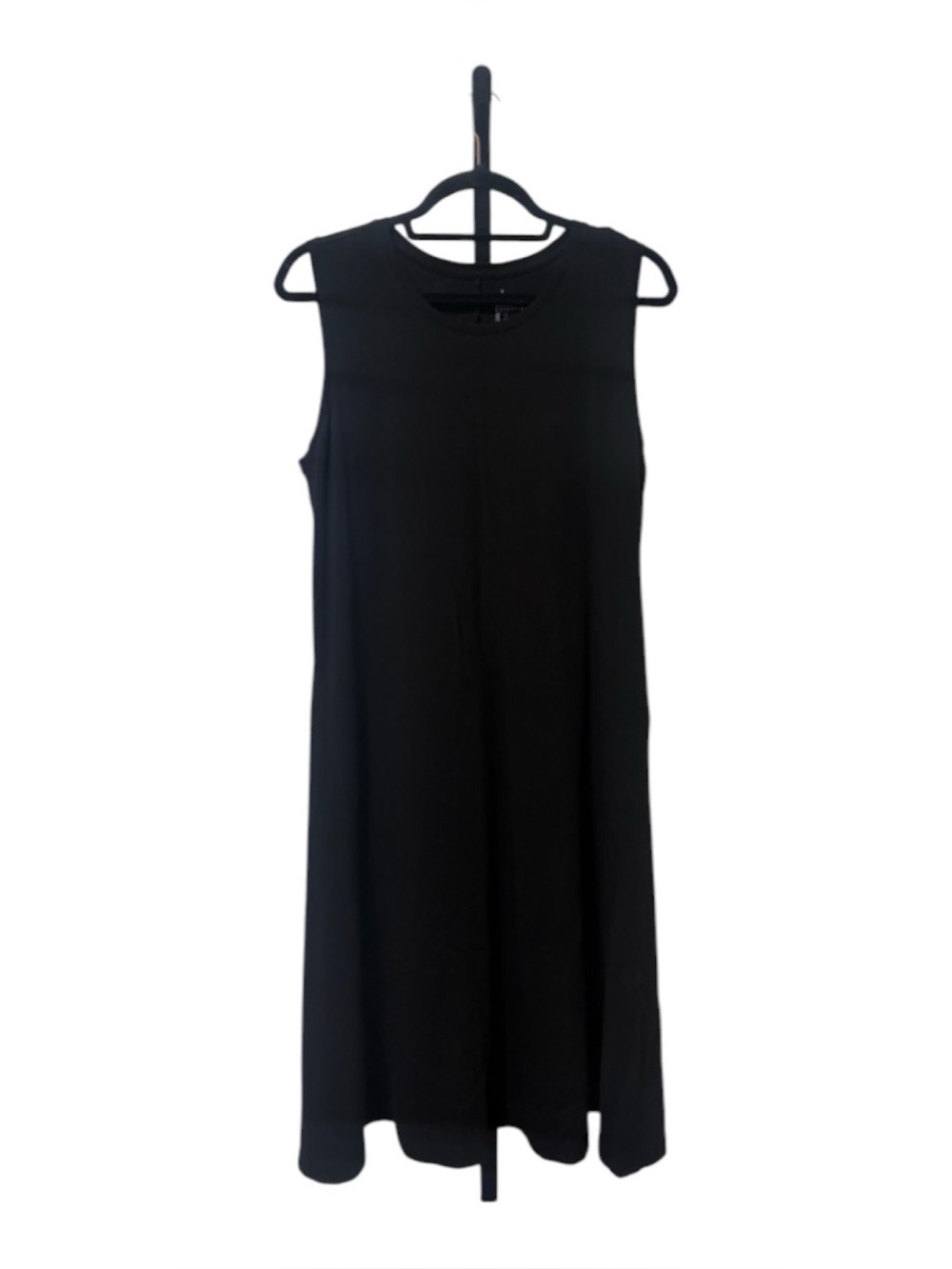 Denim&Co Black Sleeveless Midi Shift Dress
